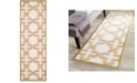 Safavieh Amherst Ivory and Light Green 2'3" x 7' Runner Outdoor Area Rug